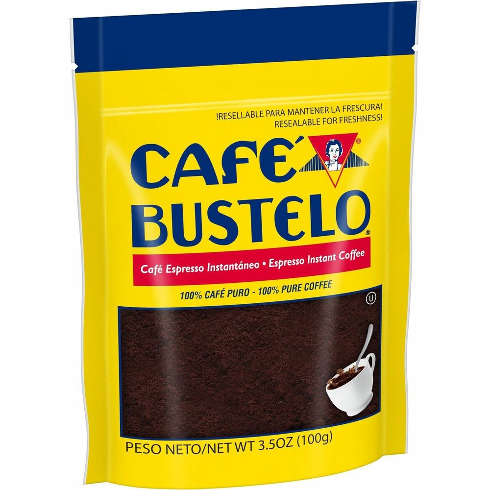 FOL11167 - Enjoy your premium blend in an instant. Cafe Bustelo Instant Coffee delivers all the great taste of Bustelo espresso for those on-the-go. No brewing necessary. Just add boiling water for an instant espresso coffee.