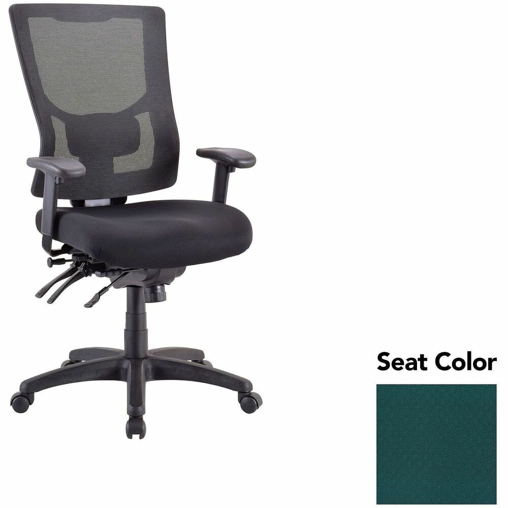 LLR6200050 - Executive chair with a high-back features a mesh back that allows air to flow freely when you're seated to help you stay cool throughout the day. Upholstered seat cushion provides comfortable support through years of use. Lumbar support offers ergonomic support for your lower back to help prevent strain through extended seating. Executive chair also includes a ratchet back, seat slider seat, tilt tension and more.
