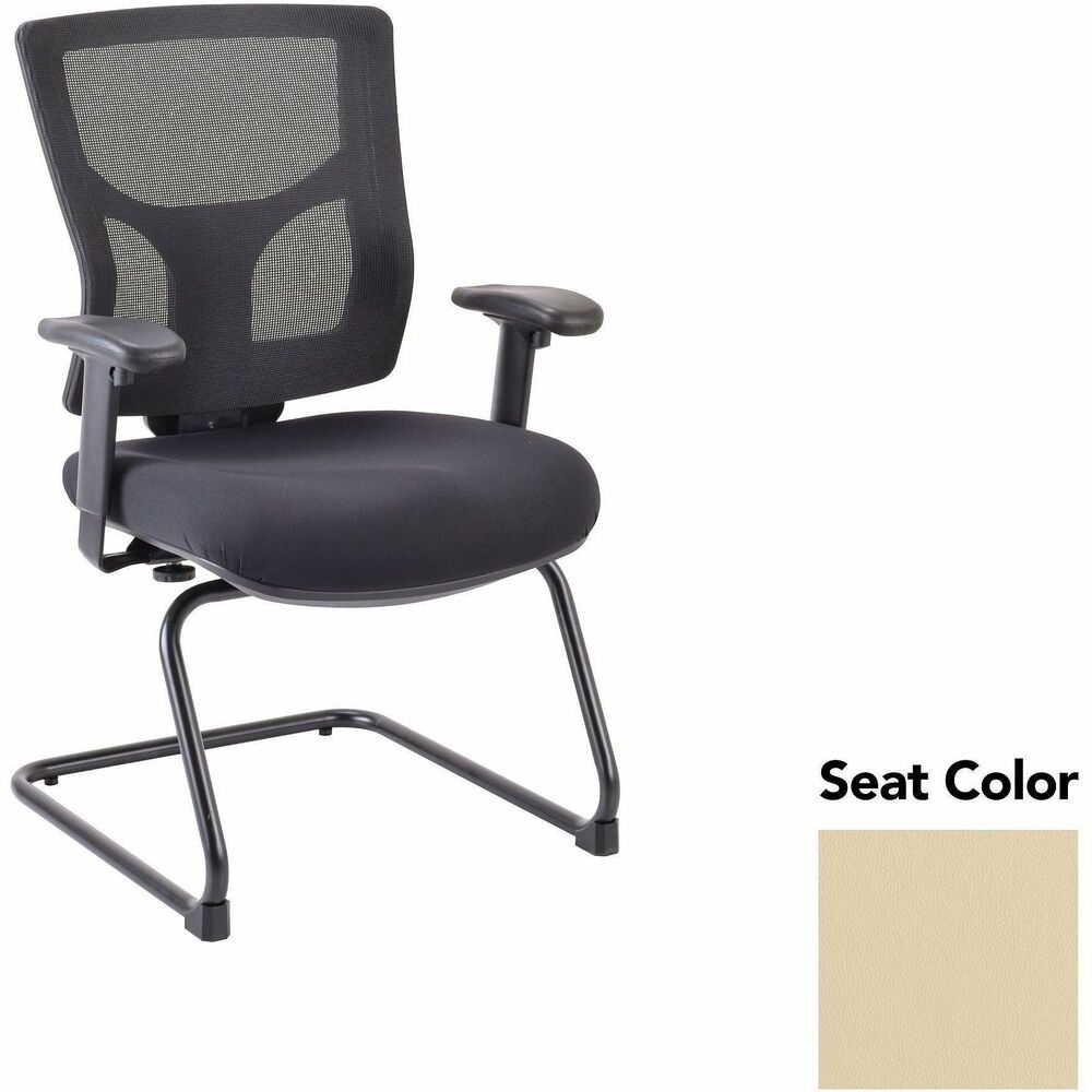 LLR62009007 - Conjure Guest Chair offers easy back-height adjustment and breathable mesh back for cradling comfort. Ergonomically designed mid-back is perfect for the natural curvature of a person's back. Seat is polyurethane-injection foam to ensure your guests feel welcomed. Included arms with polyurethane pads adjust in height and width to suit your needs. Cantilever base is powder-coated for durability.