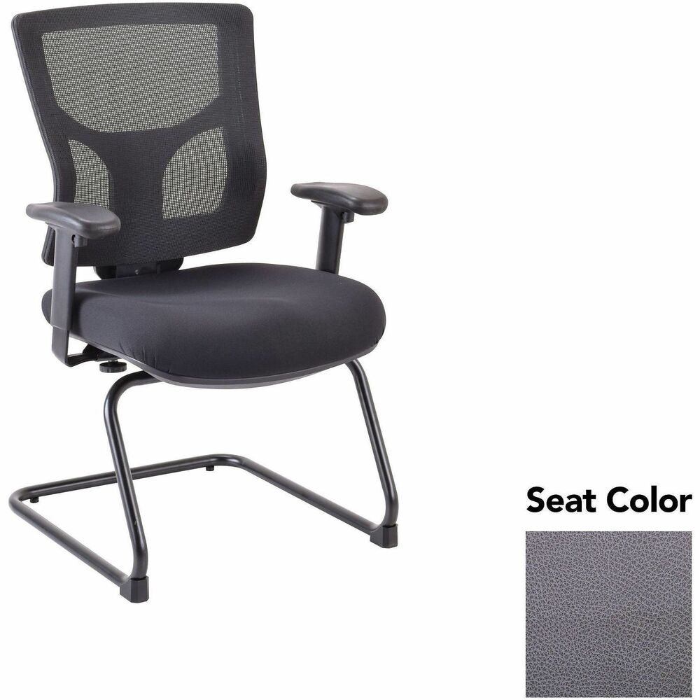 LLR62009101 - Conjure Guest Chair offers easy back-height adjustment and breathable mesh back for cradling comfort. Ergonomically designed mid-back is perfect for the natural curvature of a person's back. Seat is polyurethane-injection foam to ensure your guests feel welcomed. Included arms with polyurethane pads adjust in height and width to suit your needs. Cantilever base is powder-coated for durability.