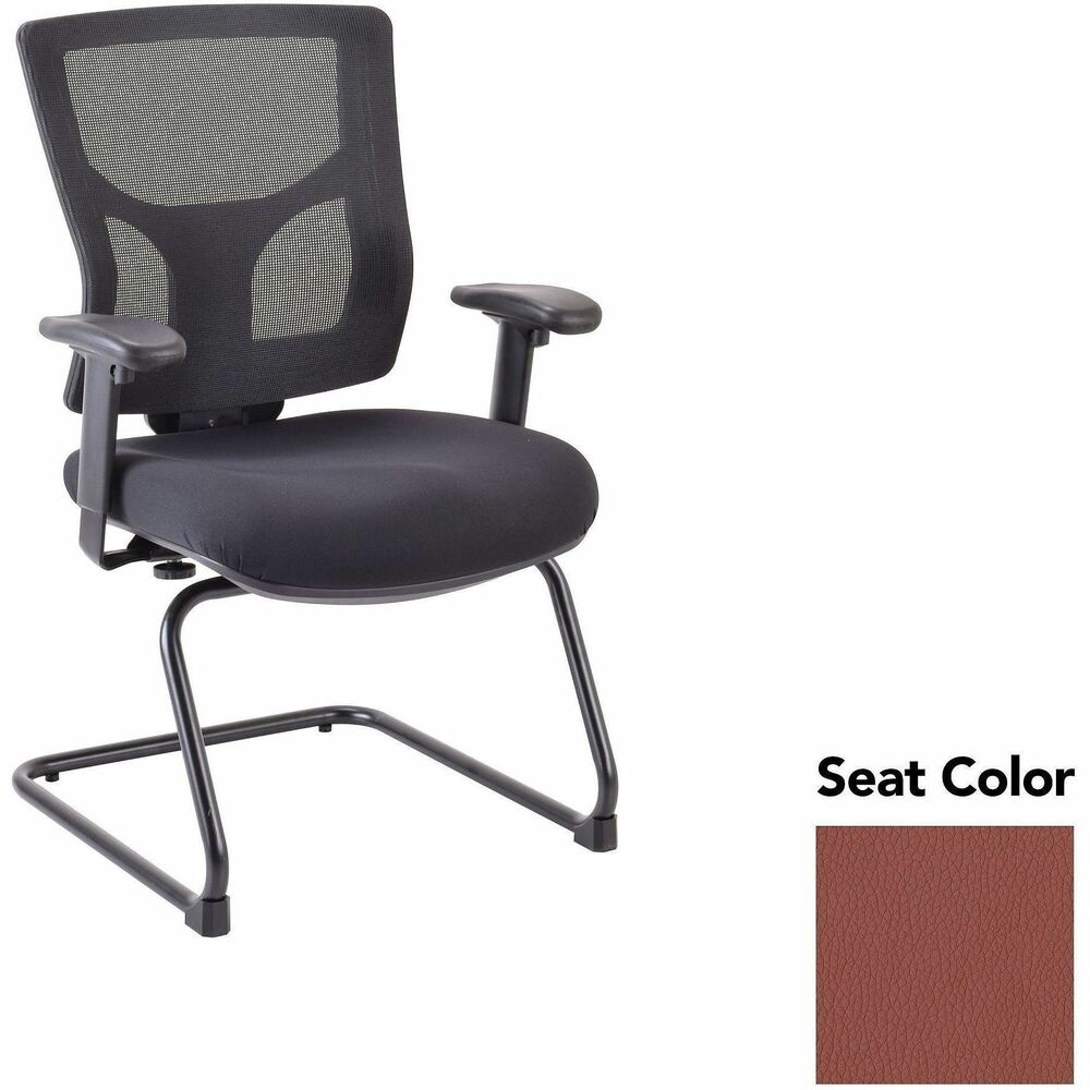 LLR62009106 - Conjure Guest Chair offers easy back-height adjustment and breathable mesh back for cradling comfort. Ergonomically designed mid-back is perfect for the natural curvature of a person's back. Seat is polyurethane-injection foam to ensure your guests feel welcomed. Included arms with polyurethane pads adjust in height and width to suit your needs. Cantilever base is powder-coated for durability.
