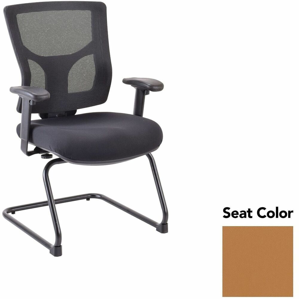LLR62009073 - Conjure Guest Chair offers easy back-height adjustment and breathable mesh back for cradling comfort. Ergonomically designed mid-back is perfect for the natural curvature of a person's back. Seat is polyurethane-injection foam to ensure your guests feel welcomed. Included arms with polyurethane pads adjust in height and width to suit your needs. Cantilever base is powder-coated for durability.