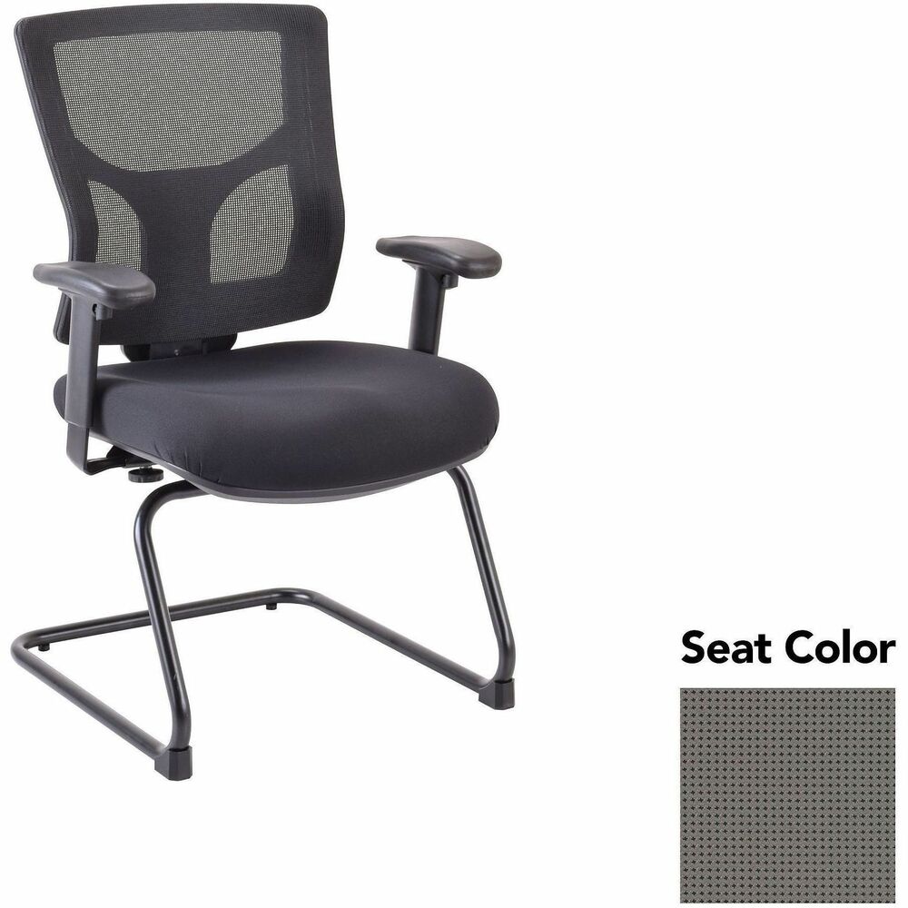 LLR6200932 - Conjure Guest Chair offers easy back-height adjustment and breathable mesh back for cradling comfort. Ergonomically designed mid-back is perfect for the natural curvature of a person's back. Seat is polyurethane-injection foam to ensure your guests feel welcomed. Included arms with polyurethane pads adjust in height and width to suit your needs. Cantilever base is powder-coated for durability.