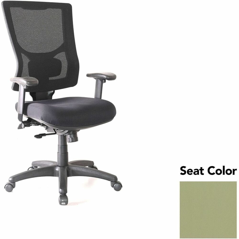 LLR62015069 - Conjure High-Back Office Chair delivers customized comfort to get you through the workday. Built-in ratchet back and lumbar support adjust in height to better position the high-strength, breathable mesh back according to your needs. Arms softly padded with polyurethane adjust in height and width. Seat slider function adjusts in depth so you can move it forward or back and then lock it into position. Other functions include knee-tilt mechanism with three-position lock, seat-height adjustment, tilt tension adjustment and 360-degree swivel. Reinforced nylon base is equipped with nylon casters for easy mobility. Weight capacity is 275 lb.