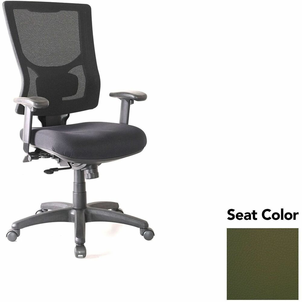 LLR6201527 - Conjure High-Back Office Chair delivers customized comfort to get you through the workday. Built-in ratchet back and lumbar support adjust in height to better position the high-strength, breathable mesh back according to your needs. Arms softly padded with polyurethane adjust in height and width. Seat slider function adjusts in depth so you can move it forward or back and then lock it into position. Other functions include knee-tilt mechanism with three-position lock, seat-height adjustment, tilt tension adjustment and 360-degree swivel. Reinforced nylon base is equipped with nylon casters for easy mobility. Weight capacity is 275 lb.