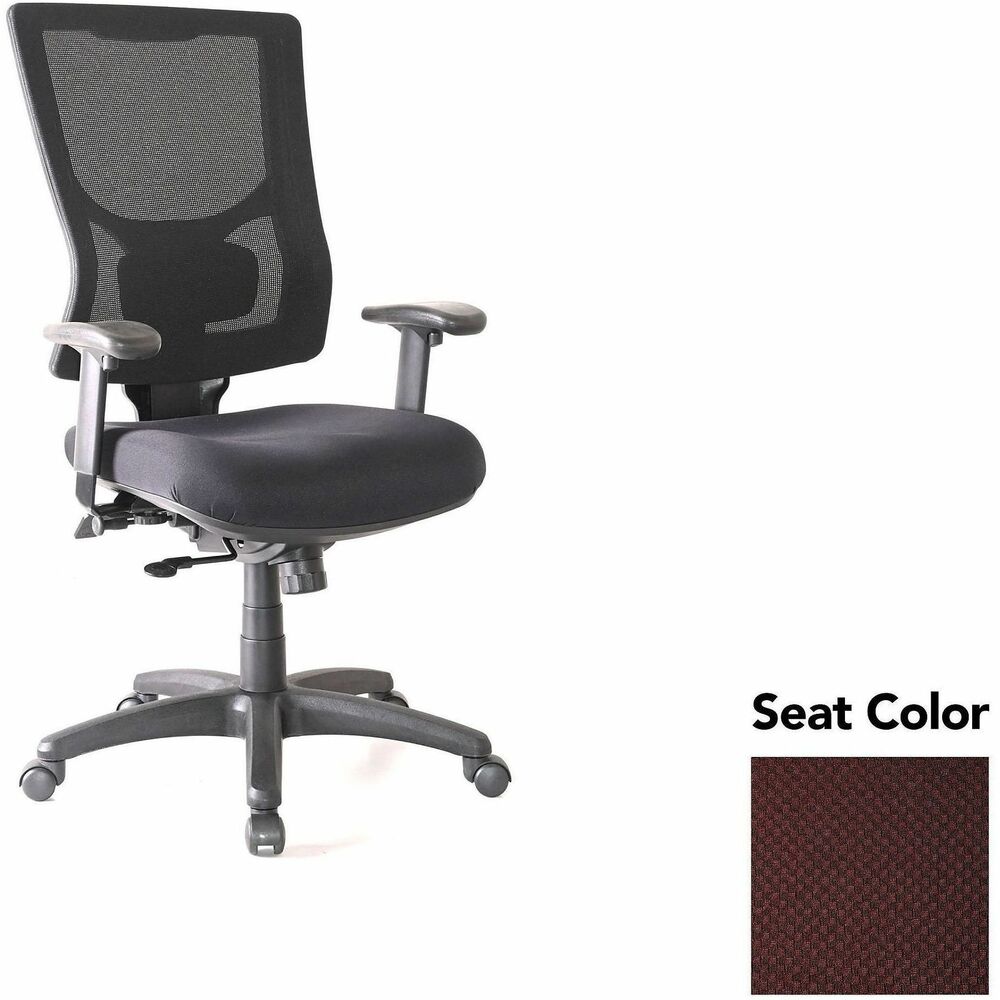 LLR6201564 - Conjure High-Back Office Chair delivers customized comfort to get you through the workday. Built-in ratchet back and lumbar support adjust in height to better position the high-strength, breathable mesh back according to your needs. Arms softly padded with polyurethane adjust in height and width. Seat slider function adjusts in depth so you can move it forward or back and then lock it into position. Other functions include knee-tilt mechanism with three-position lock, seat-height adjustment, tilt tension adjustment and 360-degree swivel. Reinforced nylon base is equipped with nylon casters for easy mobility. Weight capacity is 275 lb.