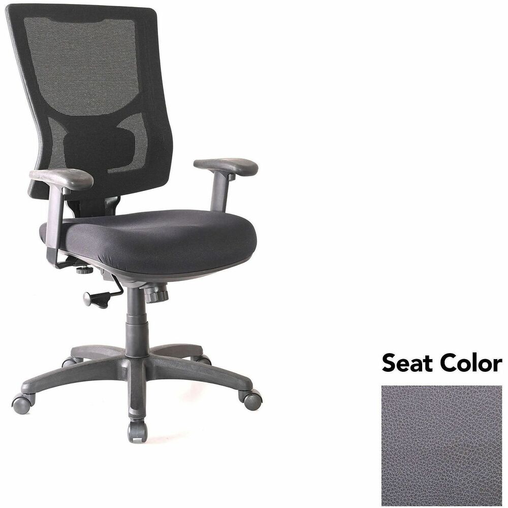 LLR62018101 - Conjure High-Back Swivel/Tilt Office Chair gives you more control with an on-off control level for the swivel tilt mechanism so you can better personalize it according to your body type. Adjust the height of the built-in ratchet back and lumbar support. High-strength mesh upholstery covers the back for breathable, cradling comfort. Arms adjust in height and width and are cushioned with soft polyurethane pads. Seat lets you sink into thick, polyurethane molded foam for more support throughout the workday. Other functions include tilt tension adjustment and 360-degree swivel. Reinforced nylon base is equipped with nylon casters for easy mobility. Weight capacity is 275 lb.