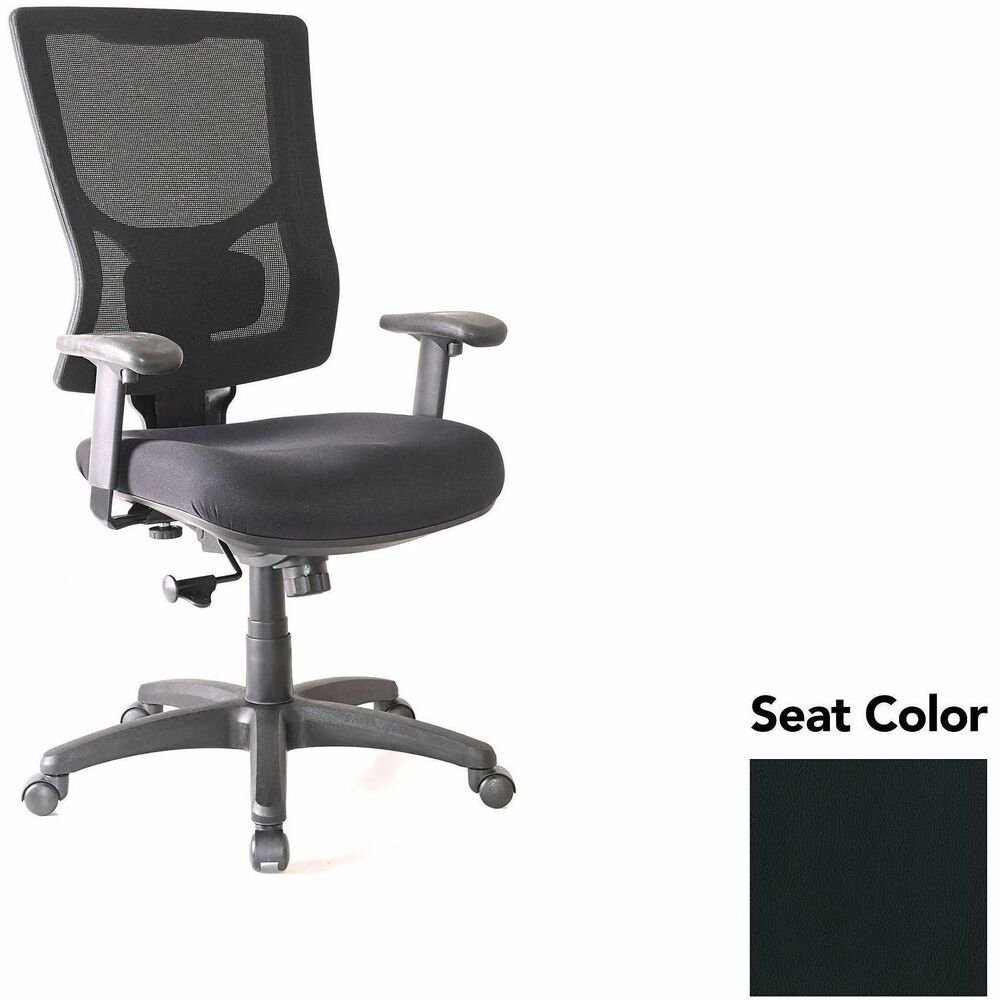 LLR62018076 - Conjure High-Back Swivel/Tilt Office Chair gives you more control with an on-off control level for the swivel tilt mechanism so you can better personalize it according to your body type. Adjust the height of the built-in ratchet back and lumbar support. High-strength mesh upholstery covers the back for breathable, cradling comfort. Arms adjust in height and width and are cushioned with soft polyurethane pads. Seat lets you sink into thick, polyurethane molded foam for more support throughout the workday. Other functions include tilt tension adjustment and 360-degree swivel. Reinforced nylon base is equipped with nylon casters for easy mobility. Weight capacity is 275 lb.