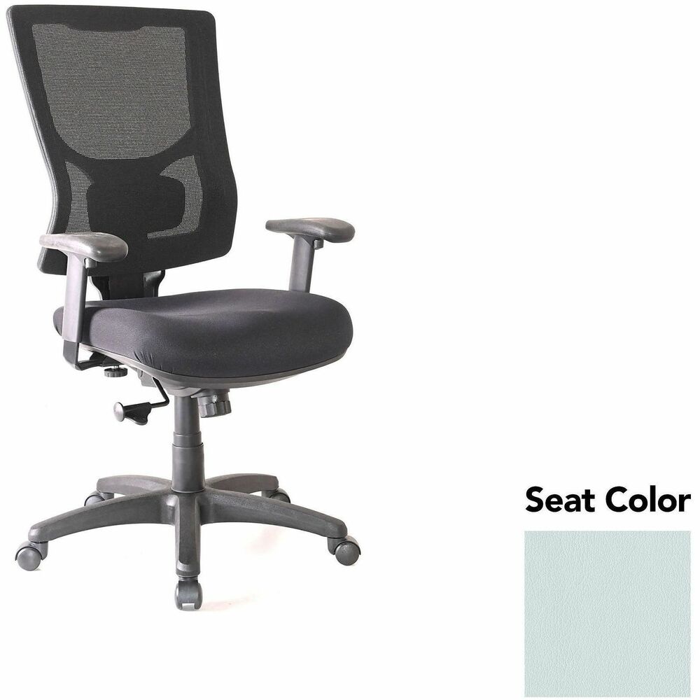 LLR62018102 - Conjure High-Back Swivel/Tilt Office Chair gives you more control with an on-off control level for the swivel tilt mechanism so you can better personalize it according to your body type. Adjust the height of the built-in ratchet back and lumbar support. High-strength mesh upholstery covers the back for breathable, cradling comfort. Arms adjust in height and width and are cushioned with soft polyurethane pads. Seat lets you sink into thick, polyurethane molded foam for more support throughout the workday. Other functions include tilt tension adjustment and 360-degree swivel. Reinforced nylon base is equipped with nylon casters for easy mobility. Weight capacity is 275 lb.