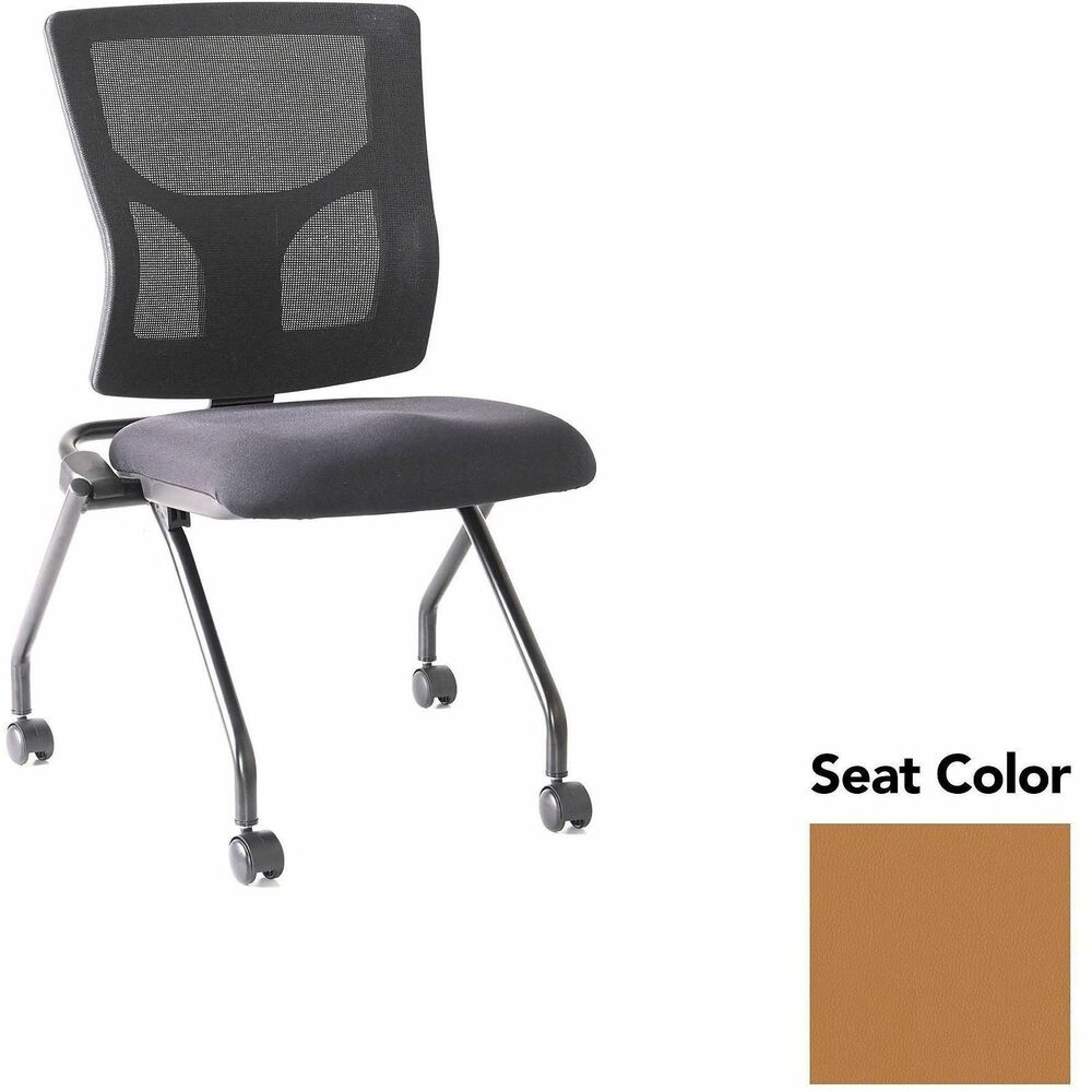 LLR62020073 - Conjure Mesh Training Chairs with back tilt hinge offer the same support of Conjure Executive Chair with high-strength mesh backs and polyurethane molded foam seats. Seats fold for easy nesting. Frames are equipped with nylon casters for quick setup and takedown in temporary training areas. Black powder-coated metal legs deliver reliable support. Weight capacity is 275 lb.