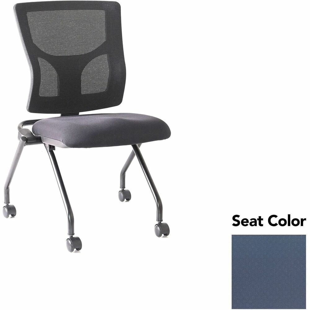LLR6202001 - Conjure Mesh Training Chairs with back tilt hinge offer the same support of Conjure Executive Chair with high-strength mesh backs and polyurethane molded foam seats. Seats fold for easy nesting. Frames are equipped with nylon casters for quick setup and takedown in temporary training areas. Black powder-coated metal legs deliver reliable support. Weight capacity is 275 lb.