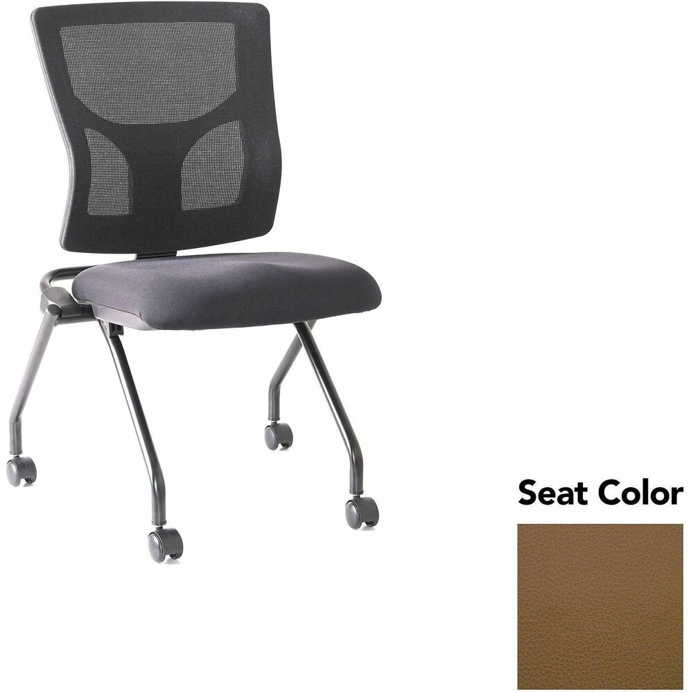 LLR6202028 - Conjure Mesh Training Chairs with back tilt hinge offer the same support of Conjure Executive Chair with high-strength mesh backs and polyurethane molded foam seats. Seats fold for easy nesting. Frames are equipped with nylon casters for quick setup and takedown in temporary training areas. Black powder-coated metal legs deliver reliable support. Weight capacity is 275 lb.