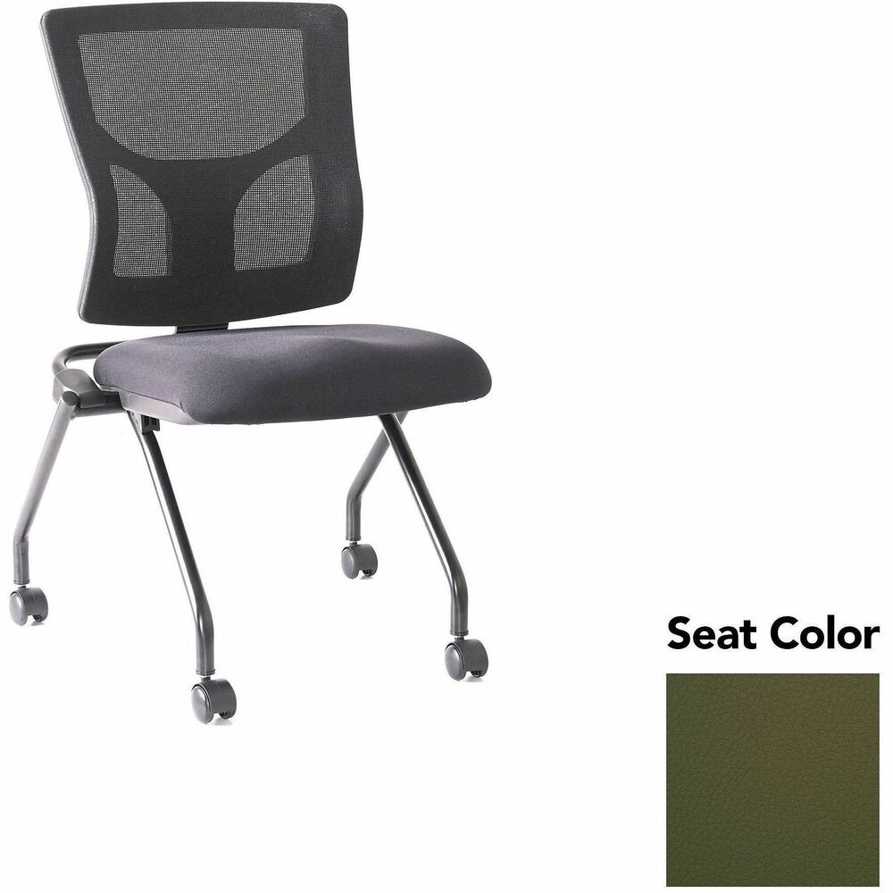 LLR6202027 - Conjure Mesh Training Chairs with back tilt hinge offer the same support of Conjure Executive Chair with high-strength mesh backs and polyurethane molded foam seats. Seats fold for easy nesting. Frames are equipped with nylon casters for quick setup and takedown in temporary training areas. Black powder-coated metal legs deliver reliable support. Weight capacity is 275 lb.