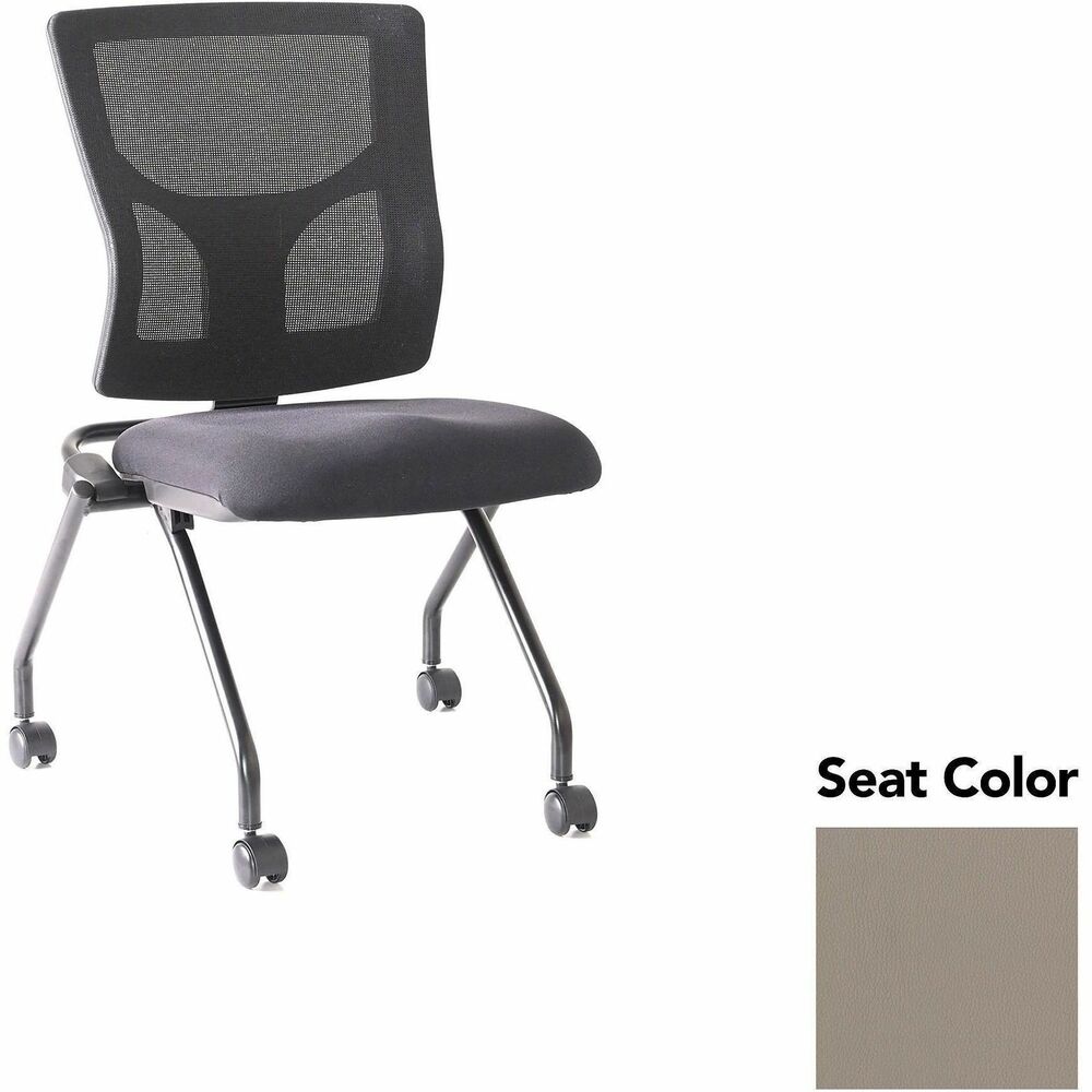 LLR62020008 - Conjure Mesh Training Chairs with back tilt hinge offer the same support of Conjure Executive Chair with high-strength mesh backs and polyurethane molded foam seats. Seats fold for easy nesting. Frames are equipped with nylon casters for quick setup and takedown in temporary training areas. Black powder-coated metal legs deliver reliable support. Weight capacity is 275 lb.