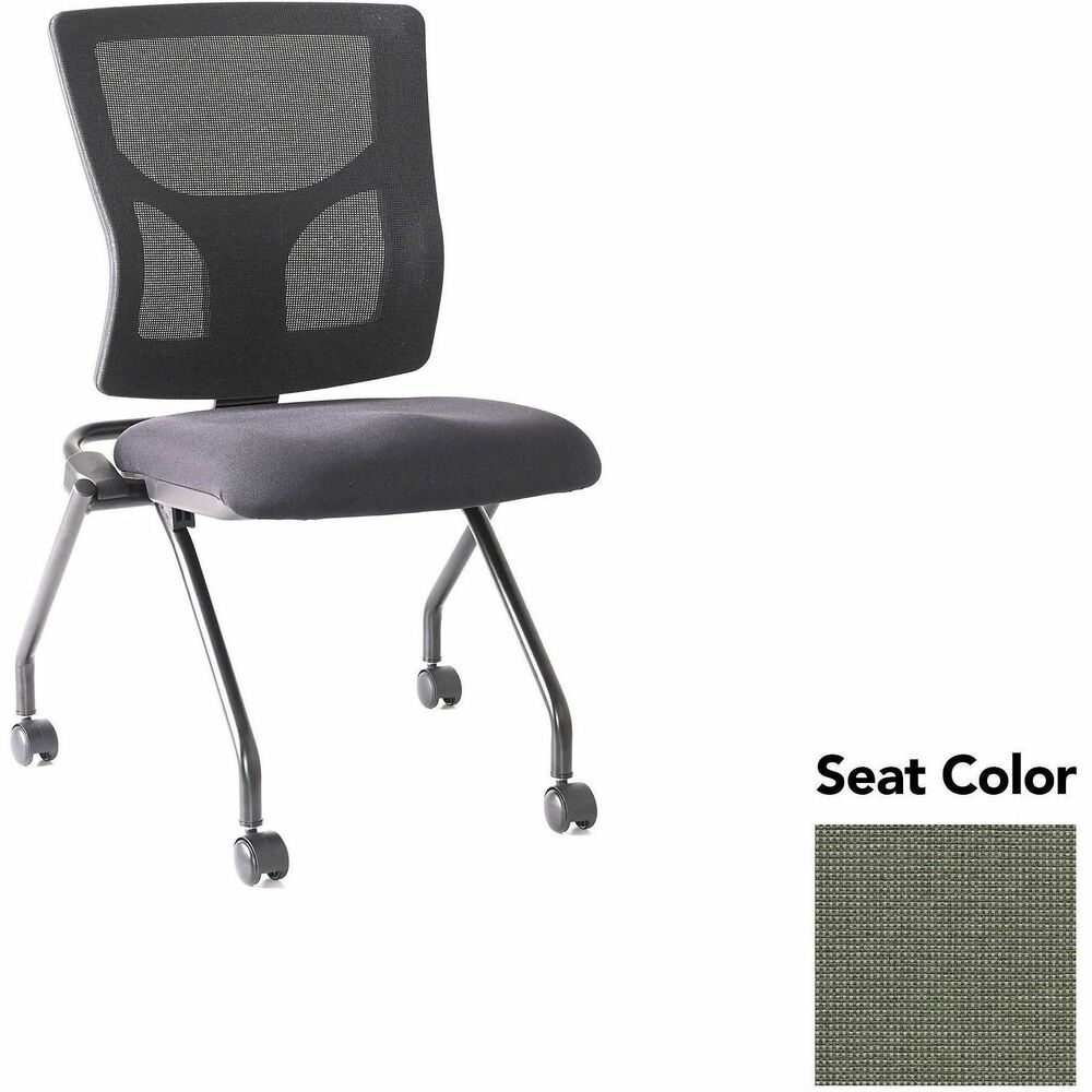 LLR6202085 - Conjure Mesh Training Chairs with back tilt hinge offer the same support of Conjure Executive Chair with high-strength mesh backs and polyurethane molded foam seats. Seats fold for easy nesting. Frames are equipped with nylon casters for quick setup and takedown in temporary training areas. Black powder-coated metal legs deliver reliable support. Weight capacity is 275 lb.