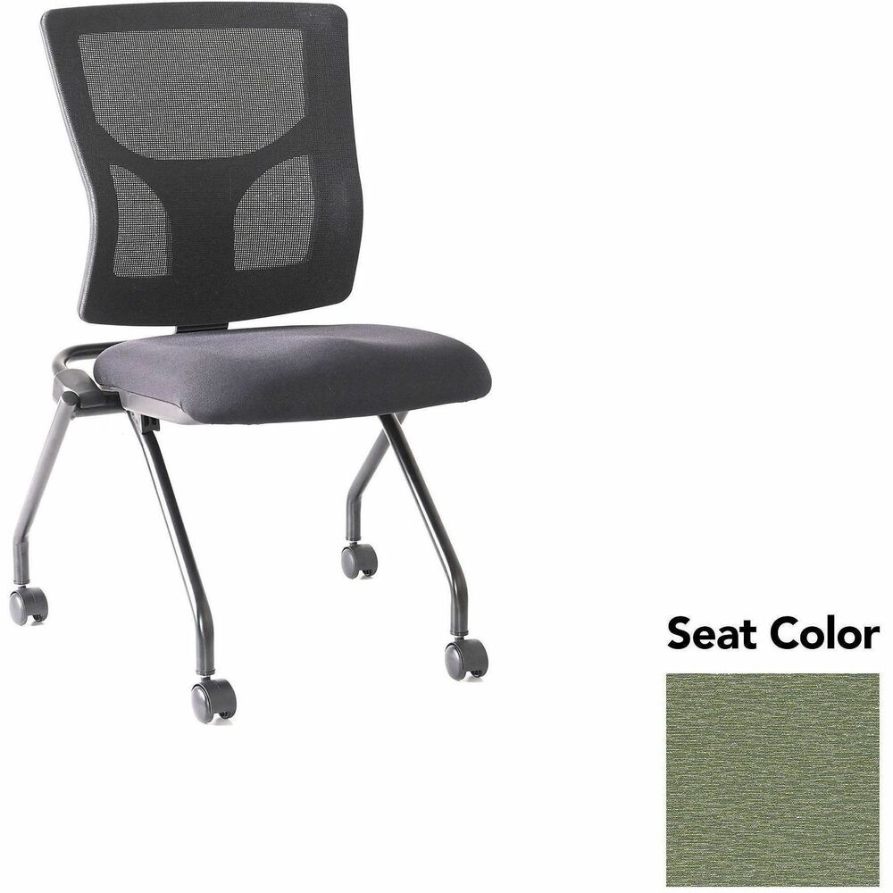 LLR6202048 - Conjure Mesh Training Chairs with back tilt hinge offer the same support of Conjure Executive Chair with high-strength mesh backs and polyurethane molded foam seats. Seats fold for easy nesting. Frames are equipped with nylon casters for quick setup and takedown in temporary training areas. Black powder-coated metal legs deliver reliable support. Weight capacity is 275 lb.