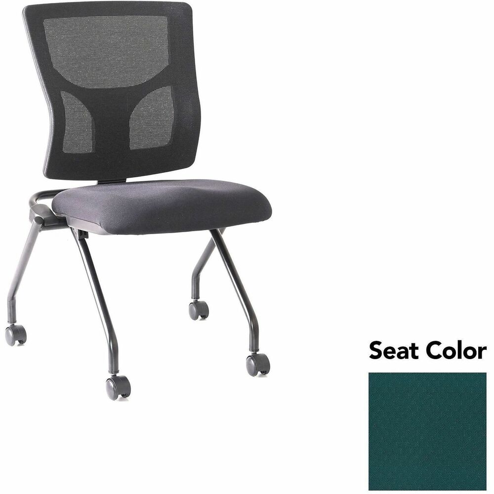 LLR6202050 - Conjure Mesh Training Chairs with back tilt hinge offer the same support of Conjure Executive Chair with high-strength mesh backs and polyurethane molded foam seats. Seats fold for easy nesting. Frames are equipped with nylon casters for quick setup and takedown in temporary training areas. Black powder-coated metal legs deliver reliable support. Weight capacity is 275 lb.