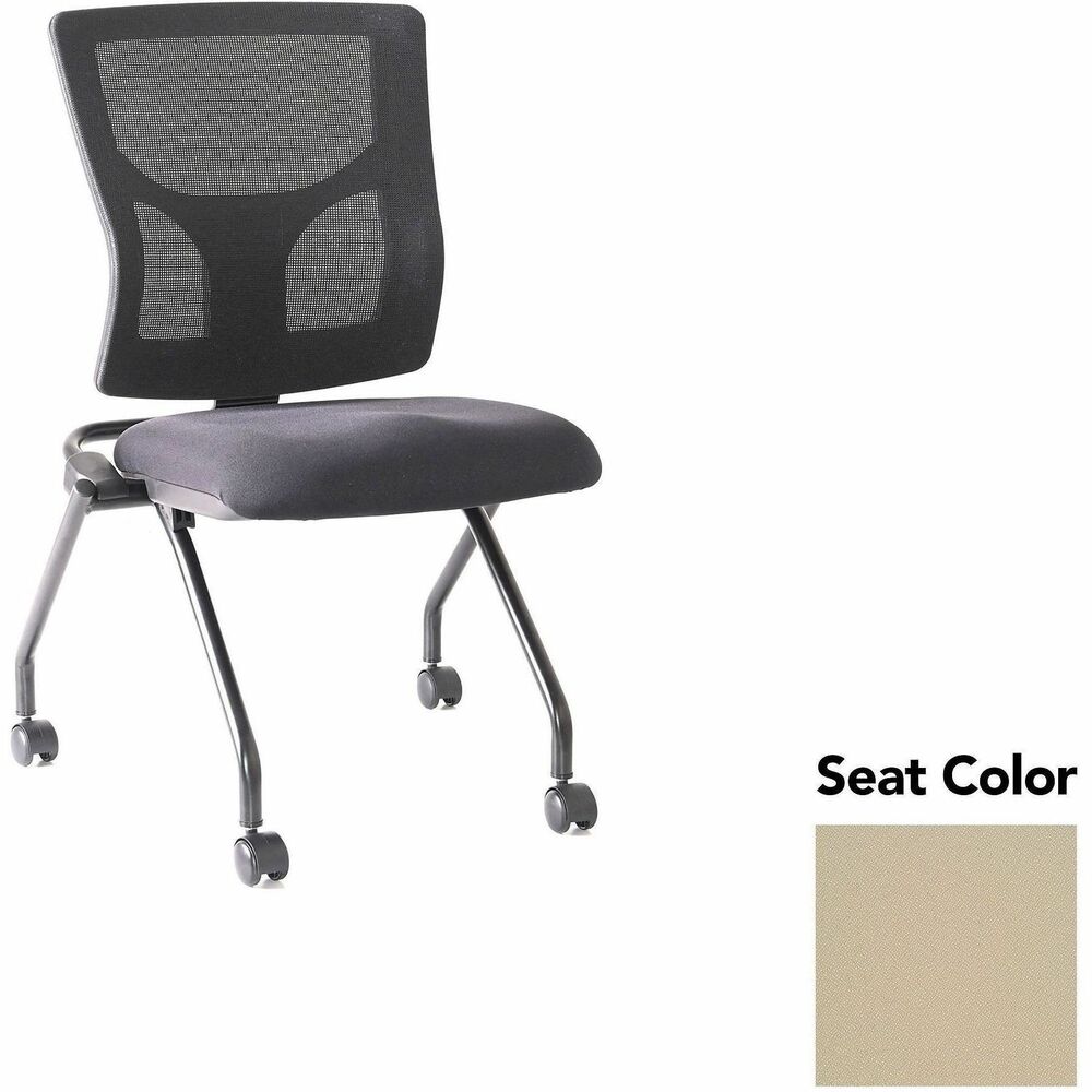 LLR6202045 - Conjure Mesh Training Chairs with back tilt hinge offer the same support of Conjure Executive Chair with high-strength mesh backs and polyurethane molded foam seats. Seats fold for easy nesting. Frames are equipped with nylon casters for quick setup and takedown in temporary training areas. Black powder-coated metal legs deliver reliable support. Weight capacity is 275 lb.