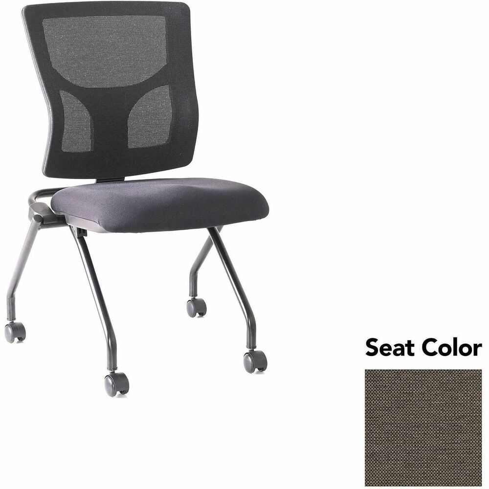 LLR6202086 - Conjure Mesh Training Chairs with back tilt hinge offer the same support of Conjure Executive Chair with high-strength mesh backs and polyurethane molded foam seats. Seats fold for easy nesting. Frames are equipped with nylon casters for quick setup and takedown in temporary training areas. Black powder-coated metal legs deliver reliable support. Weight capacity is 275 lb.