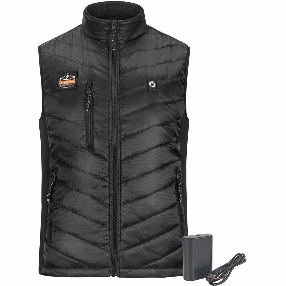 EGO41704 - Designed as a mid-layer over base layers and under jackets, the N-Ferno 6495 Rechargeable Heated Vest delivers adjustable heat up to 9 hours with three heat seatings and four heating zones around the neck collar, mid-back and left and right chest for all-day warmth in cold to extreme conditions. Battery power bank (7.2v/5000mAh) with auto shutoff fully recharges in 4 hours and comes with a USB-C charging cord. Lightweight vest also offers 80g of insulation that traps body heat. It fits comfortably under bulky winter jackets and gear. Wind-resistant, quilted polyester exterior provides protection from the elements. Fleece lining around the collar adds warmth for all-day use. Stretchable spandex blend on the sides ensures comfortable fit. Elastic bungee waist with a snug, adjustable fit keeps cold air out. Zippered closure allows easy on/off. Vest is machine-washable when you remove battery pack. It fits chests up to 46.5" and waists up to 48.5" in diameter. Center back is 27" long.