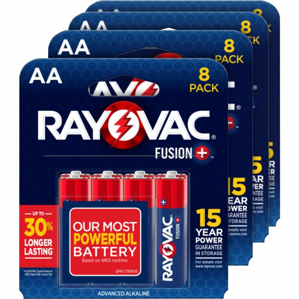 RAY8158TFUSCT - Fusion Premium AA Batteries delivers maximum performance to high-drain devices. These advanced, alkaline AA batteries are engineered with a Universal Power system to provide optimal performance in a wide variety of devices. Use these high-performance batteries daily in the most power-hungry devices, including your wireless microphone, video game controller and high-powered toys. An Enriched Core provides a longer battery life to keep your devices running and increases dependability to last up to 12 years in storage. Patent-pending Micro-Separator provides more room for active ingredients while its synthetic design increases reliability.