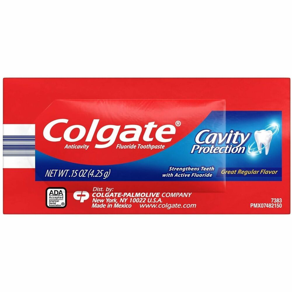 CPC150130 - Colgate Cavity Protection Toothpaste, Regular Flavor, 0.15 oz Sachet, 1,000/Carton