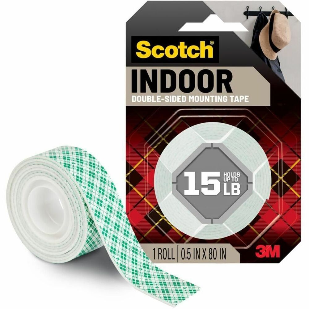 MMM314SMED - Scotch Indoor Double-Sided Mounting Tape is ideal for painted surfaces and allows you to quickly and easily beautify and organize your space. Whether you're creating a gallery wall or affixing the family chore chart, this permanent double-sided foam tape delivers a strong bond every time because of its 3M industrial strength adhesive. Your work is up and ready to admire in 30 seconds flatno nails or hammer needed. Never let how you're going to hang it get in the way of your creativity with the powerful adhesion of Scotch Indoor Double-Sided Mounting Tape.   