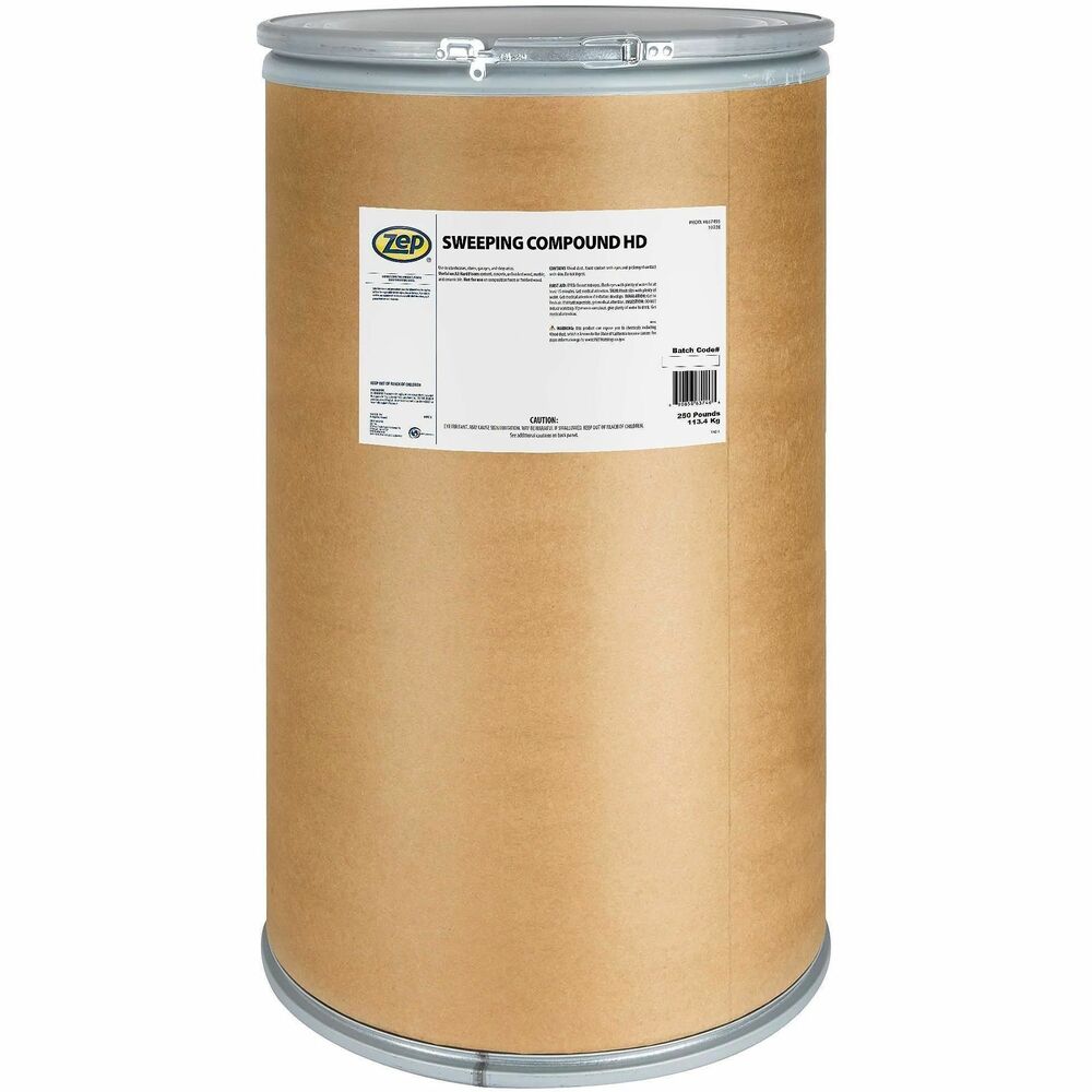 ZPE637455 - This Zep sweeping compound effectively suppresses dust during sweeping operations. Enjoy improved air quality and cleaner work environments without dust and other respiratory irritants. For optimal results, apply directly to floor surfaces prior to sweeping. Use on various floor surfaces including cement, unfinished wood, marble and ceramic tile. Use on composition floors or finished wood surfaces is not recommended.
