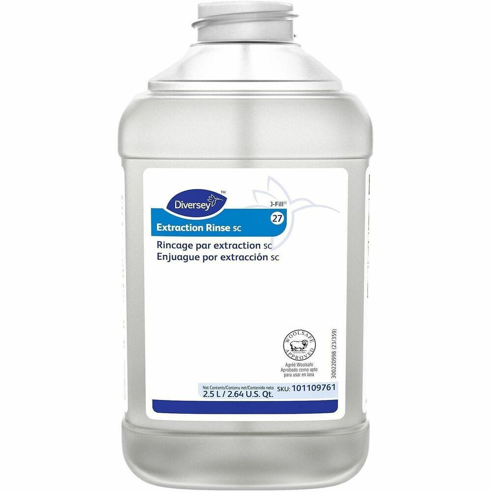 DVO101109761 - Carpet Extraction Rinse effectively removes hard water deposits and neutralizes residue from previous cleanings. Versatile formula is strong enough for advanced-generation carpet fibers at low dilution, yet delicate enough for wool carpets at high dilution. Specialty rinse also makes salt residue more soluble, meaning less passes to remove winter salt, leaving to tacky residue. 