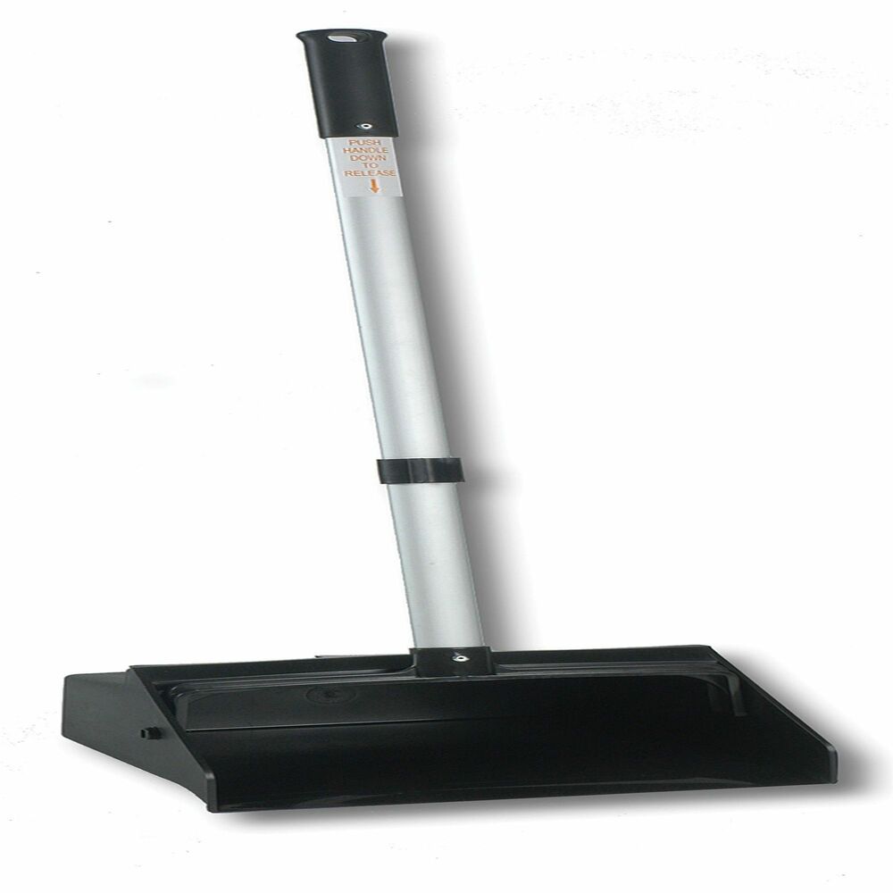 GJO85237CT - Lobby Dustpan with a straight, 30" long aluminum handle provides a simple, cost-effective solution for cleaning. Spill-proof locking handle lets you carry and hang up without spilling. Fins help clean lint and other debris from your broom (not included). 11-1/2" wide pan opening is standard size for general cleaning.