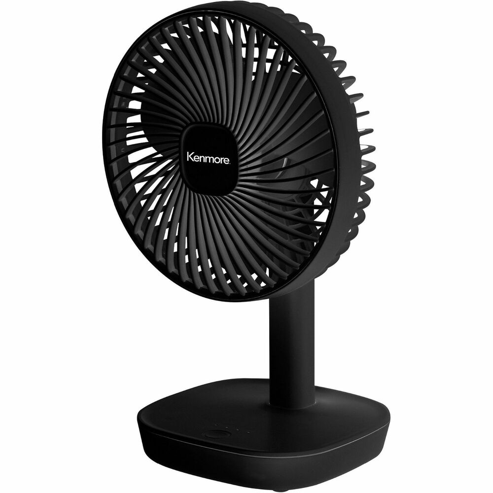 ESMKM60002BK - 6" Rechargeable Fan is designed to meet cooling needs at the office or home. Experience uninterrupted relaxation and focus with its quiet operation and charge indicator light. Four speeds ensure enhanced comfort. Convenient, lightweight design allows effortless positioning to easily incorporate into your daily routine. Fan charges in 3.5 hours and runs up to 12 hours per charge. It includes a USB charging cord for easy charging. Digital control allows easy operation.