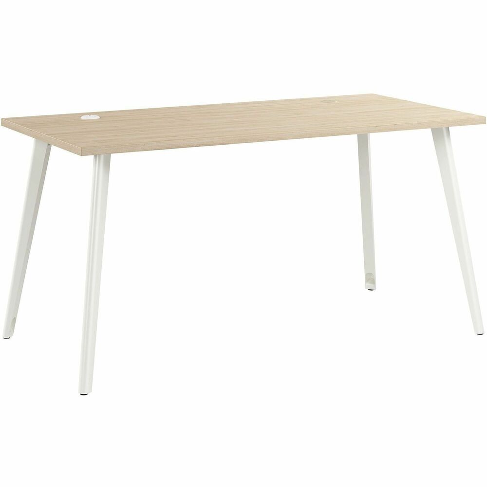BSHVSD160NE - Vista 60W x 30D Computer Desk with Splayed Metal Legs presents a practical, long-lasting work space for the modern professional and allows flexible configurations ideal for open area offices. Durable, 1" thick top supports materials and equipment with its 200 lb. capacity. Thermally fused laminate surface protects against scratches, stains and other cosmetic damage. Desktop includes one built-in, wire-management grommet to keep cords and cables out of the way and one powered grommet to keep devices charged with a standard outlet as well as USB-A and USB-C ports. Splayed metal legs offer a sleek look with built-in cable management, allowing cords to route through any leg to the floor for a clutter-free space. Complete your office with a coordinating Vista Cabinet, Bookcase or 48W Desk Return (not included). Desk meets or exceeds ANSI/BIFMA x5.5 commercial test standards.