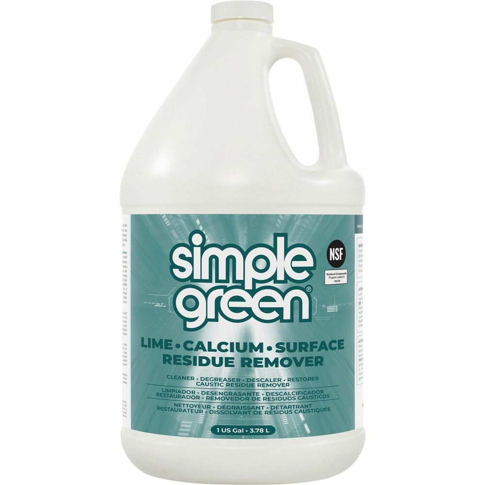 SMP1700128 - Lime-Calcium-Surface Residue Remover delivers powerful cleaning and acts as a degreaser, descaler, restorer and residue remover. It is NSF registered A3 for use on food-contact surfaces, making it ideal for use in food-processing facilities and equipment. It easily removes lime scale, caustic and chlorinated cleaner residues, efflorescence, soap scum, mineral and organic deposits. This remover eliminates stains and restores clarity to stainless steel, chrome, aluminum, metals and other washable surfaces. It does not contain bleach, ammonia or phosphorus. Regular use prevents mineral deposit buildup to maintain plant asepsis.