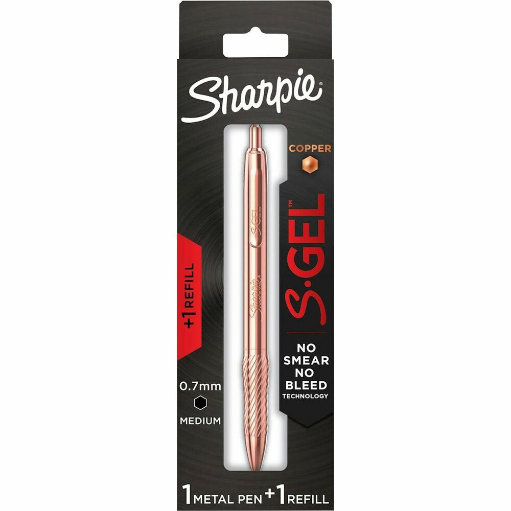 SAN2214552 - Discover a new way to elevate your writing and style with the reusable Sharpie S-Gel Copper Pen. This stunning, smooth gel pen comes with bold black ink that delivers always vivid writing. For a writing experience that embodies sophistication, premium copper body is visually striking and gives the pen a well-balanced feel when held. Like all Sharpie S-Gel pens, this edition features no-smear, no-smudge, no-bleed technology, leaving only your best work behind. Meanwhile, the specially formulated ink glides effortlessly across the page. Contoured grip delivers comfortable writing. Refined and refillable, this S-Gel pen even comes with a bonus ink refill.