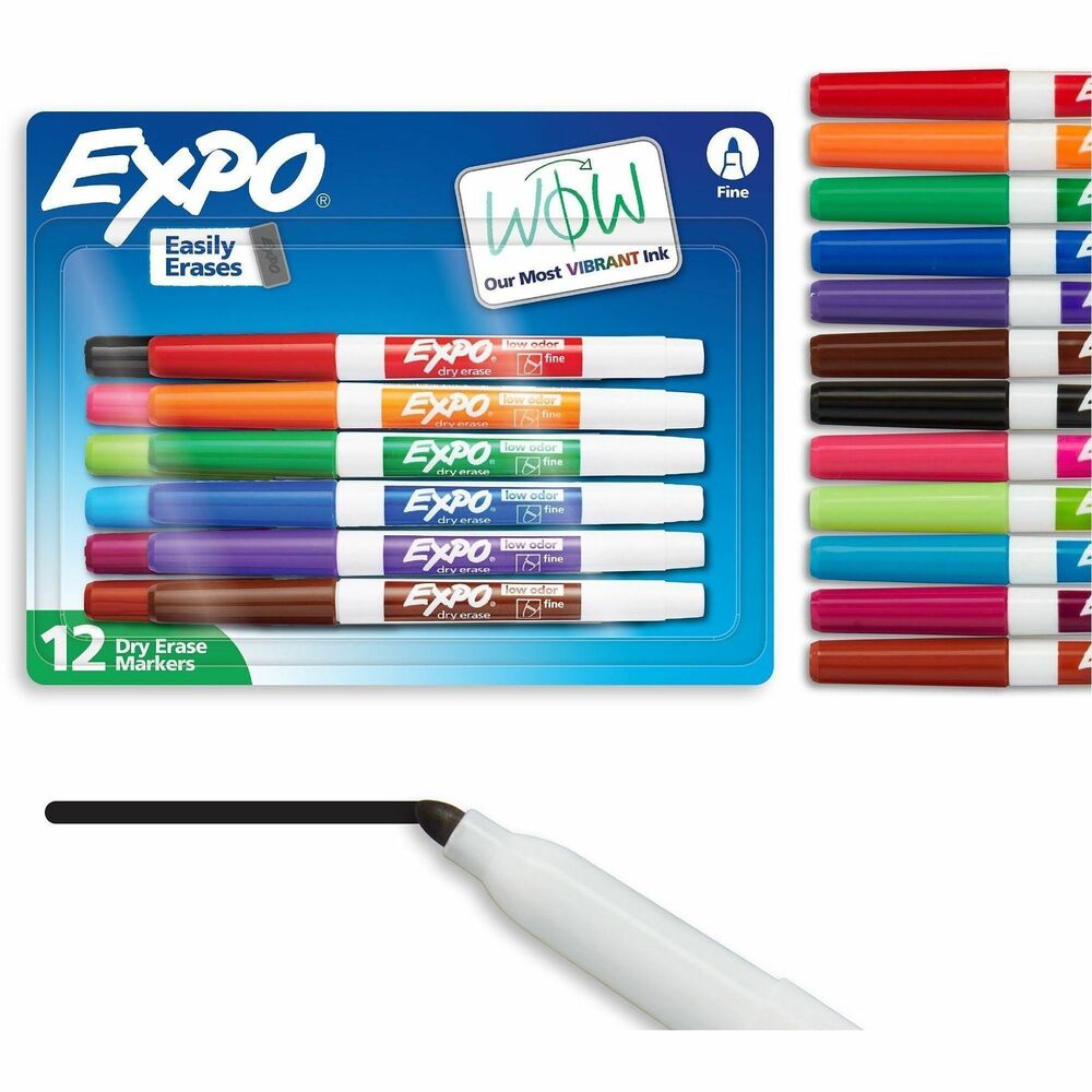 SAN86603B - Capture ideas, share information and organize life with vivid, EXPO Dry-Erase Markers. This vibrant marker collection helps everything come across clearly - from big ideas to fine details. Presentation markers are made for the whiteboard and beyond with ink that pops on glass, acrylic and other clear, nonporous surfaces. They're perfect for planning, presentations, lessons, calendars, home organization and more. Plus, the wide color range of these whiteboard markers adds versatility and personalization to any of your marking. Accent with a colorful doodle or sketch if you're a teacher or parent. Fine tip creates accurate, detailed lines. With an EXPO eraser or dry cloth, the ink erases cleanly and easily so no wasted time in any brainstorm session. Low-odor markers are great for classrooms, offices and homes. More from the Manufacturer