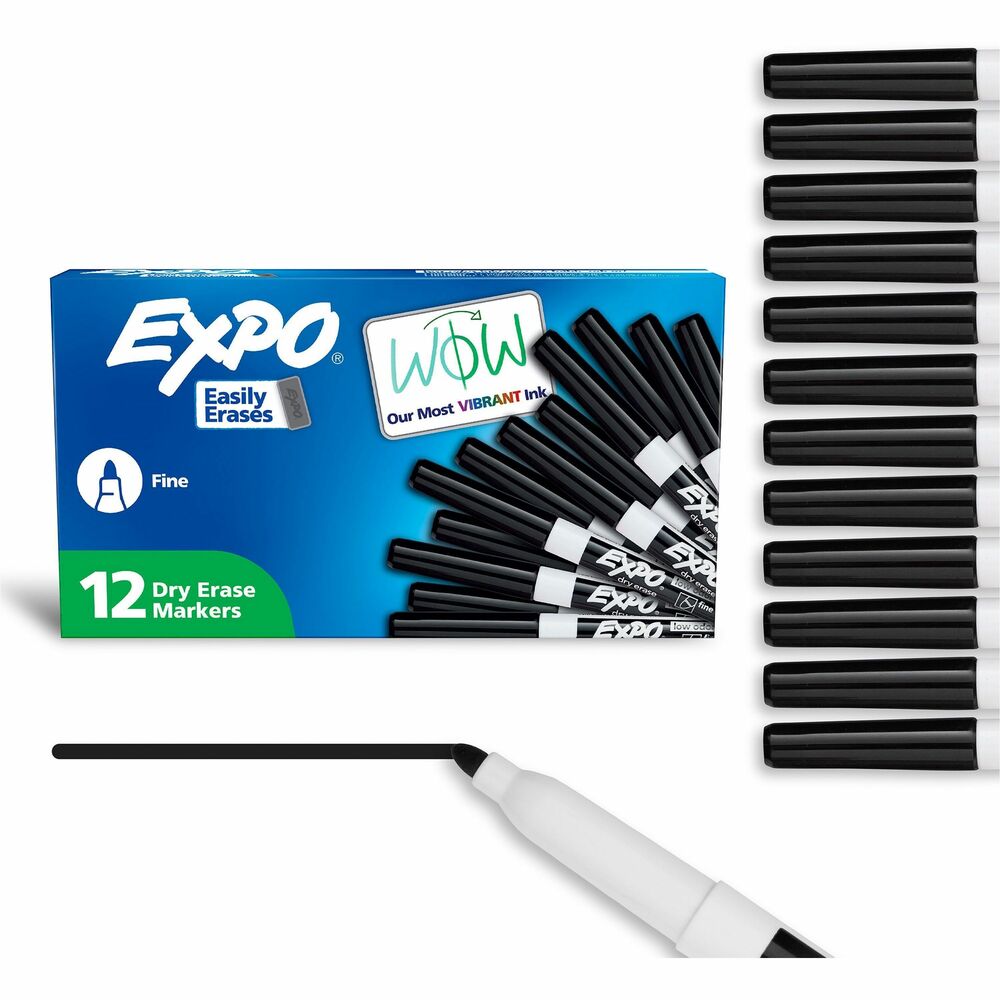 SAN86001A - Capture ideas, share information and organize life with vivid, EXPO Dry-Erase Markers. This collection of vibrant markers helps everything come across clearly - from big ideas to fine details. Presentation markers are made for the whiteboard and beyond with ink that pops on glass, acrylic and other clear, nonporous surfaces. They're perfect for planning, presentations, lessons, calendars, home organization and more. Accent with a colorful doodle or sketch if you're a teacher or parent. Fine tip creates accurate, detailed lines. With an EXPO eraser or dry cloth, the ink erases cleanly and easily so no wasted time in any brainstorm session. Low-odor markers are great for classrooms, offices and homes. More from the Manufacturer