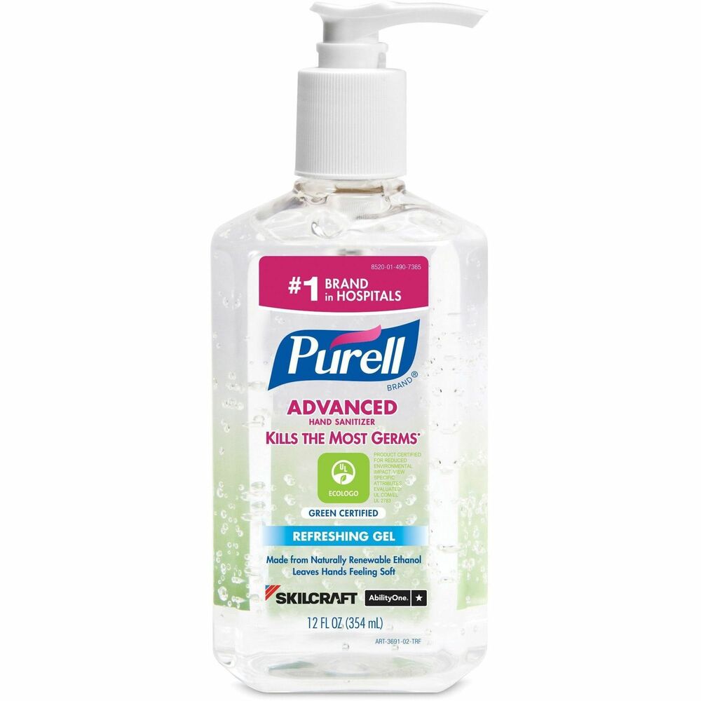 NSN4907365 - With ingredients made from natural renewable resources, PURELL SKILCRAFT Advanced Green Certified Instant Hand Sanitizer Foam kills more than 99.99 percent of most common germs. This product is USDA Certified Biobased and meets Eco Logo hand sanitizer standard for environmental leadership and proven performance. Scientifically advanced, patent-pending formulation outperforms other hand sanitizers ounce for ounce and includes a nourishing blend of four skin conditioners clinically proven to help maintain skin health. Pump bottle makes it easy to dispense.
