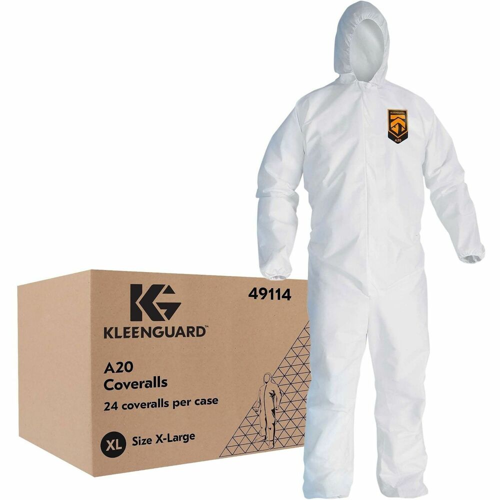 ANS49114 - A20 Breathable Particle Protection Coveralls protect against hazardous dry particles and feature a zippered front plus elastic hood, back, wrists and ankles. Air-permeable SMMMS fabric provides five layers of stacked barrier protection. Seamless front offers extra protection to the primary exposure area. Popular choices for use include dusty environments such as laboratories and remediation as well as pesticide applications and decontamination modesty garments. Human-centric Reflex design allows better fit and freedom of movement. When used in nonhazardous applications, size XLarge coveralls are eligible for recycling through The Right Cycle Program.