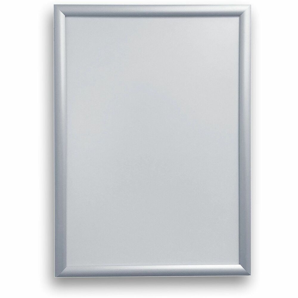 DEF690003S - Wall-Mount Snap Frame effortlessly displays messages and graphics. Front-loading frame offers hassle-free graphic replacement. Simply flip open all four sides, insert your graphic and snap closed. Your inserts remain secure with a clear, plastic print protector. Lightweight, satin aluminum frame offers an attractive, contemporary look and can hang vertically or horizontally. Mounting hardware includes four screws and four anchors. 