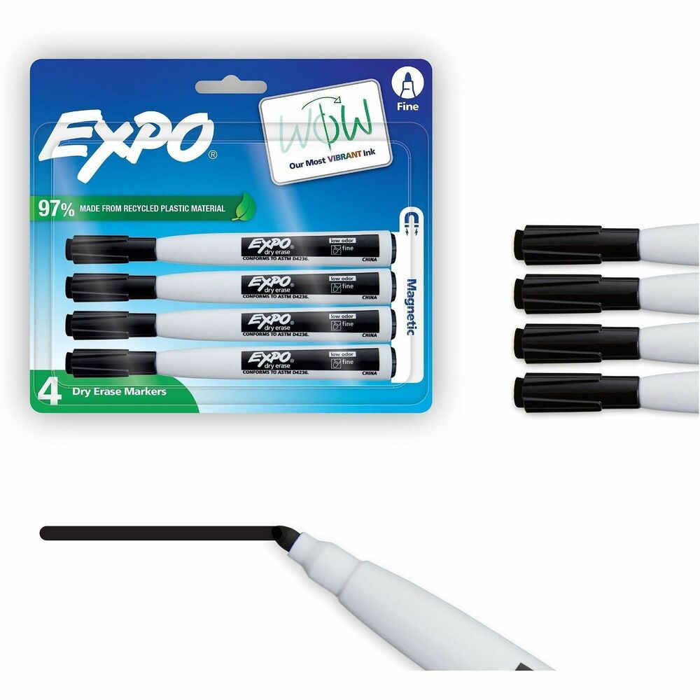 SAN2211584 - Keep your dry-erase markers locked and ready on any metal surface with Magnetic Dry-Erase Markers. Integrated magnet provides convenient storage on metal-backed whiteboards, refrigerators and other metal surfaces. Cap features a handy EXPO eraser for precise and easy erasing. With ink more vibrant than ever, these markers help you capture ideas, share information and organize life in vivid color. They're perfect for planning, presentations, lessons, calendars, home organization and more.