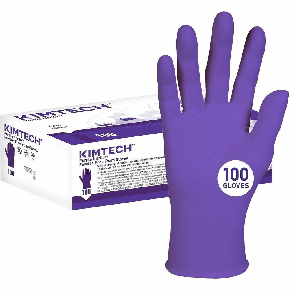 ANS55083 - Purple Nitrile Exam Gloves are made from highly durable nitrile polymer and protect against incidental splashes. 5.9 mil thick nitrile gloves provide reliable protection. Because 9.5" long gloves are ambidextrous, you can quickly grab a single glove for either hand. Gloves are powder-free are not made with natural rubber latex. Textured fingertips improve grip and dexterity to better perform sensitive tasks. Beaded cuffs make gloves easier to don and prevent roll-down. Gloves are cleared for use in chemotherapy treatments and have an AQL of 1.0, exceeding the ASTM AWL 2.5 standard. Exam gloves can be recycled through The Right Cycle Program.