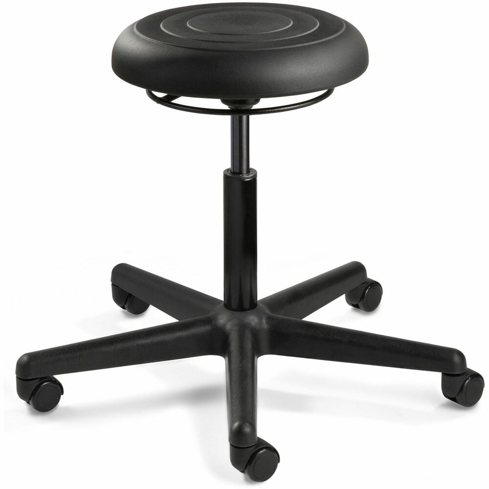 BVMJ3000 - Designed to bring stress relief into the workplace, ErgoLux Jr. backless stool is perfect for general and medical offices, laboratories and higher education environments. Stress-free pneumatic adjustment allows you to easily alter seat height. Height settings from 16.25" to 21.25" ensure people of most heights can work comfortably. Perfect for unpredictable work environments, antibacterial polyurethane upholstery is nonslip and resistant to water, oil, most chemicals and punctures. High-density, visco-elastic memory foam measures 2.5" thick and provides long-lasting, ergonomic support. Sturdy, five-legged nylon base moves seamlessly on dual-wheeled hard floor casters and supports up to 300 lb. at a time. Seat size is 14.5" in diameter.