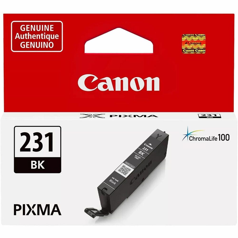 CNMCLI231BK - Canon Genuine ink produces high-quality, monochrome and color output for all your home and office needs in your Canon PIXMA inkjet printer TS8820. Genuine Canon inks provide peak performance that are specifically designed for compatible Canon printers. The CLI-231 Standard-Yield Ink Cartridge produces colorful photos and images. Combined with Genuine PGI-230 Black Pigment and Canon photo paper, this ink protects your photos from fading for impressive, long-lasting photos as part of the ChromaLife 100 system.