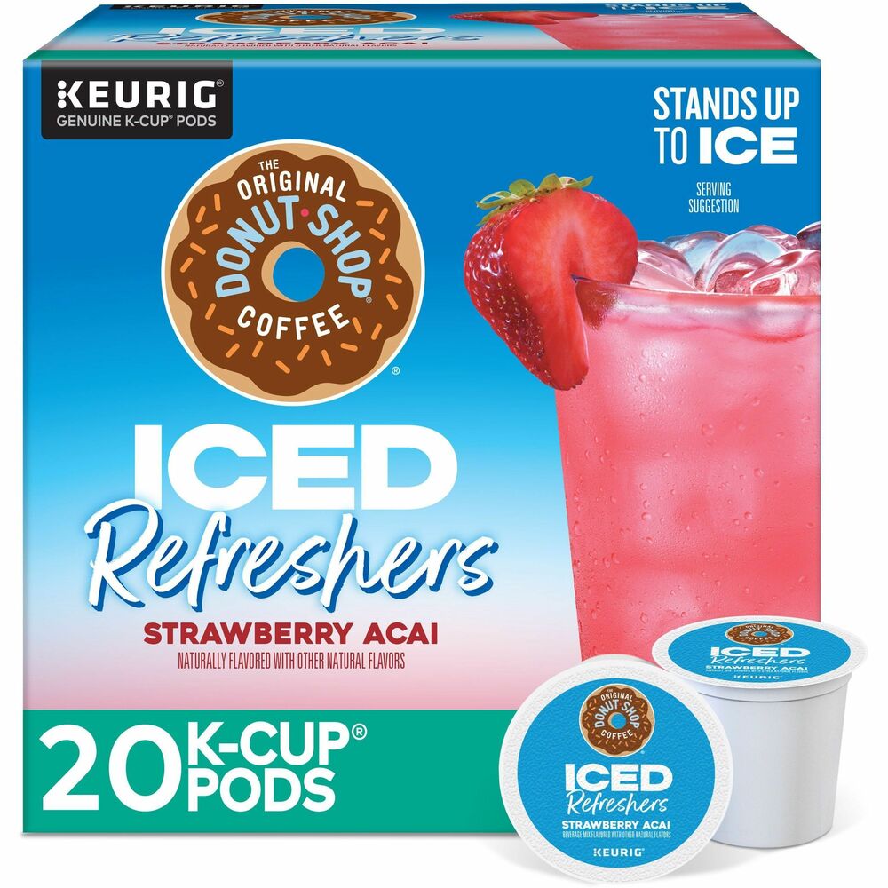 GMT0237CT - The Original Donut Shop Coffee Iced Refreshers bring flavorful cafe-quality favorites to your home at the push of a button. Enjoy a revitalizing boost that's deliciously refreshing and delightfully flavorful. Strawberry Acai Iced Refreshers are simple to make and positively overflowing with a tropical mix of sweet pineapple and passionfruit flavors. Beverage is made with caffeine sourced from green coffee beans (45 mg of caffeine per K-cup). Just brew over ice and enjoy. Sweet mix with a hint of acai flavor comes in airtight, recyclable K-Cups for single-cup brewing systems. K-Cups are easy to use. Simply shake and insert into your Keurig coffee brewer for a delicious cup of coffee.