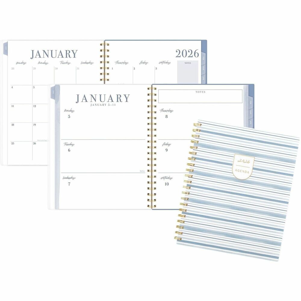 AAGLB42905 - Keep your life and schedule in line with a Leah Bisch for Cambridge Weekly Monthly Planner. Eye-catching Stripe pattern adds some fun to your year. Dated planning pages range 12 months from January to December - perfect for yearly planning. Each weekly spread has unruled planning space and a section for notes. Each month has unruled daily blocks, a notes section, past and future reference calendars and tab for easy navigation. Special pages include a three-year reference calendar, four-year holiday list, future planning pages, seven pages of notes and double-sided pocket. Planner comes with a full set of stickers to highlight important events, emphasize priorities and mark special occasions. Durable poly cover helps the planner stand up to wear and tear. Twin-wire binding helps prevent snags on your bag. Bisch style strikes a fine balance between modern simplicity and lush floral maximalism that comes to life through her organic, fresh perspective.