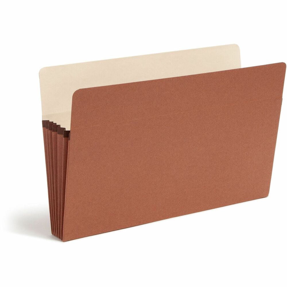 SMD74234 - Great for managing bulky records, these sturdy file pockets feature an accordion design to hold up to a 5-1/4" thick stack of legal-size documents. Durable, tear-resistant reinforcement at the top of the gussets makes the sides of these pockets virtually tearproof. Straight-cut tabs offer plenty of labeling room. Other features include 12-1/2 point redrope back with 11 point manila liner, rounded top corners, 6-1/2" high redrope gussets and double-thick, 9 point redrope front.