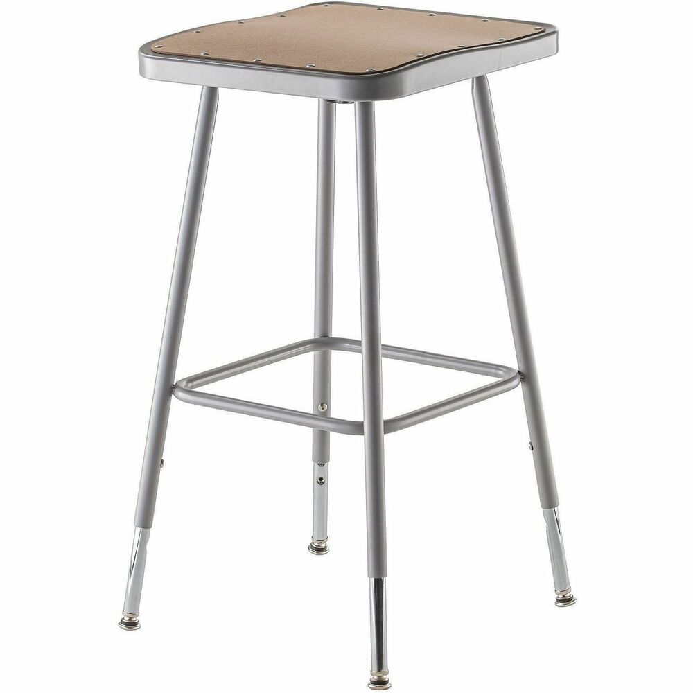 NPS6324H - The durable construction and classic design of the 6300 Series Heavy-Duty Square-Seat Stools are ideal for hands-on educational settings like art rooms, science labs, home economics or shop classrooms. Height-adjustable legs extend from 23.75"-31.75" in 1" increments. These reliable stools feature a strong frame of 18-gauge steel tubing securely welded to the seat pan, which is riveted in 16 places to wide Masonite seats that will not warp, chip or crack. These sturdy seats provide years of dependable use. Footrests are securely bonded to each leg with four spotwell contact points. 