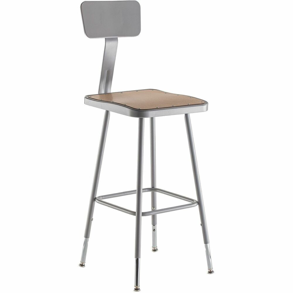 NPS6324HB - The durable construction and classic design of the 6300 Series Heavy-Duty Square-Seat Stools are ideal for hands-on educational settings like art rooms, science labs, home economics or shop classrooms. These reliable stools feature a strong frame of 18-gauge steel tubing securely welded to the seat pan, which is riveted in 16 places to wide Masonite seats that will not warp, chip or crack. These sturdy seats provide years of dependable use. Footrests are securely bonded to each leg with four spotwell contact points. This model features height-adjustable legs, extending from 23.75"-31.75" in 1" increments, and adjustable backrests that can be moved 2" up/down and forward/back.
