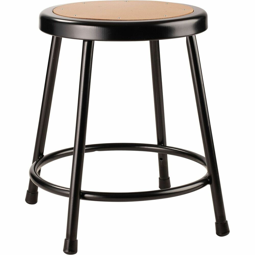 NPS621810 - 6200 Series heavy-duty stools offer stable seating for hands-on educational settings like art rooms, science labs, home economics or shop classrooms. Reliable, durable construction features 18-gauge, steel-tubing frame is welded to a 14" diameter seat pan. Round Masonite seats will not warp, chip or crack and provide years of dependable use. Footrest rings securely bond to each leg with four spotwell contact points.
