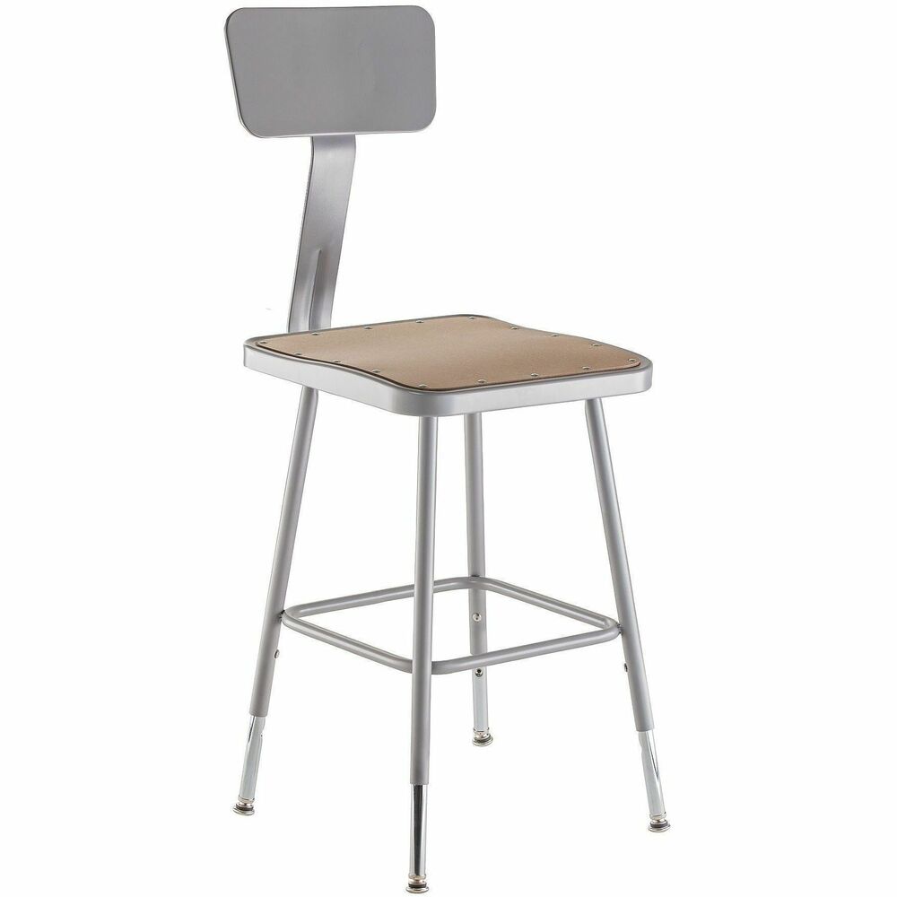 NPS6318HB - The durable construction and classic design of the 6300 Series Heavy-Duty Square-Seat Stools are ideal for hands-on educational settings like art rooms, science labs, home economics or shop classrooms. These reliable stools feature a strong frame of 18-gauge steel tubing securely welded to the seat pan, which is riveted in 16 places to wide Masonite seats that will not warp, chip or crack. These sturdy seats provide years of dependable use. Footrests are securely bonded to each leg with four spotwell contact points. This model features height-adjustable legs, extending from 18"-26" in 1" increments, and adjustable backrests that can be moved 2" up/down and forward/back.